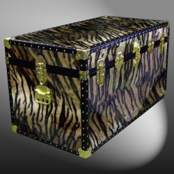 05-200 TI FAUX TIGER 36 Deep Storage Trunk with ABS Trim